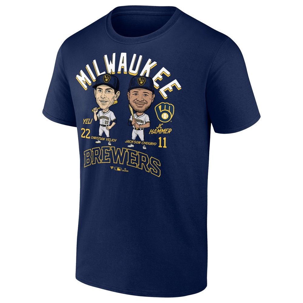Jackson Chourio & Christian Yelich Milwaukee Brewers Player Duo T-Shirt - MLB T-shirts