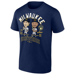 Jackson Chourio & Christian Yelich Milwaukee Brewers Player Duo T-Shirt - MLB T-shirts