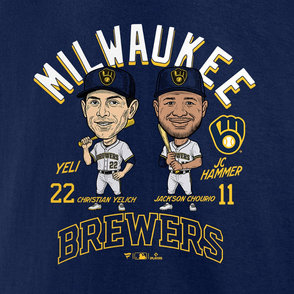 Jackson Chourio & Christian Yelich Milwaukee Brewers Player Duo T-Shirt - MLB T-shirts