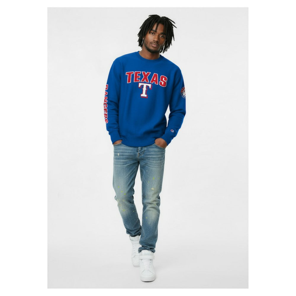 Texas Rangers Champion Reverse Weave Chenille Sweatshirt - MLB Sweatshirts