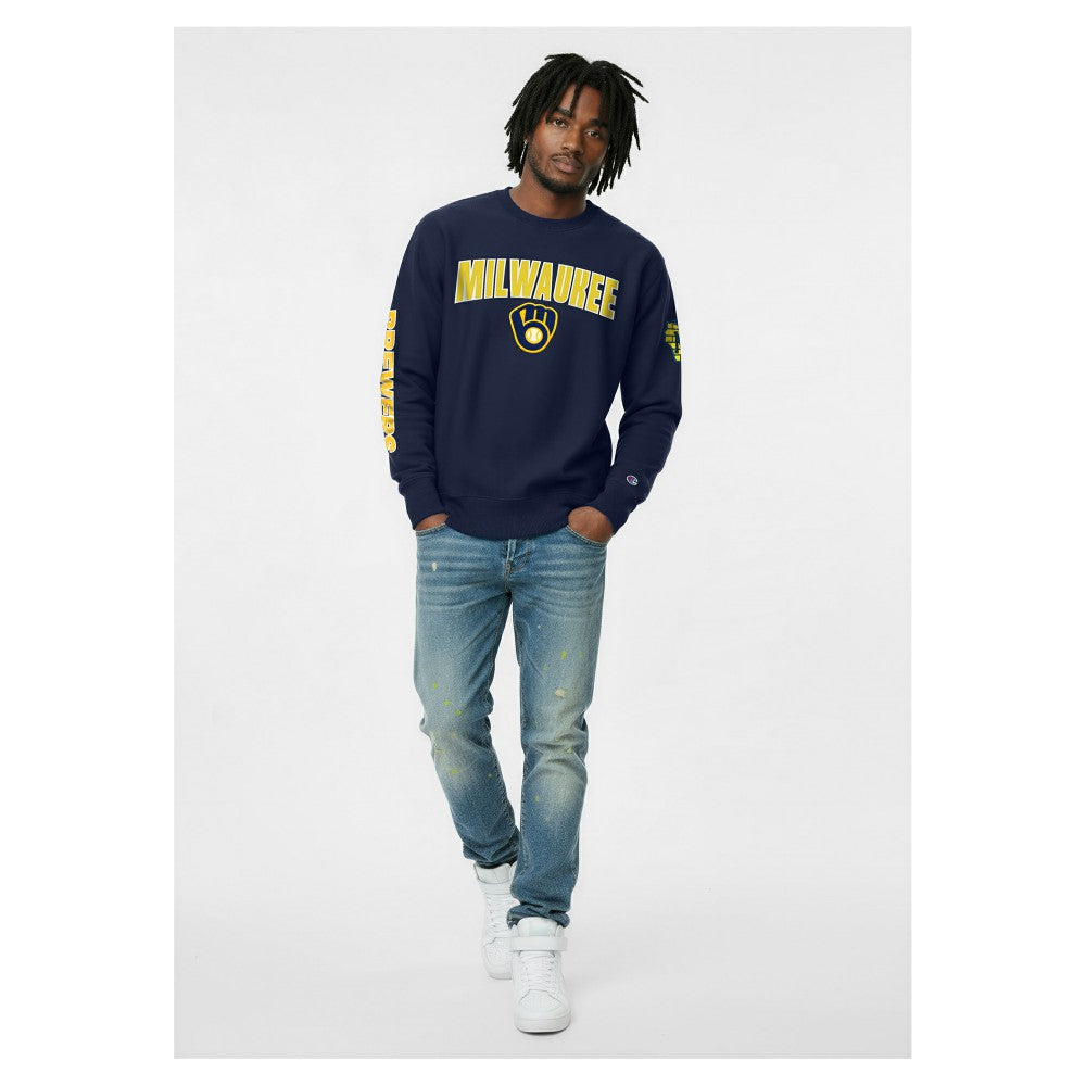Milwaukee Brewers Champion Reverse Weave Chenille Sweatshirt - MLB Sweatshirts