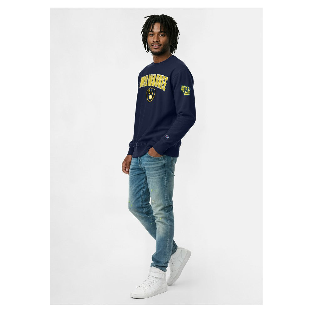 Milwaukee Brewers Champion Reverse Weave Chenille Sweatshirt - MLB Sweatshirts