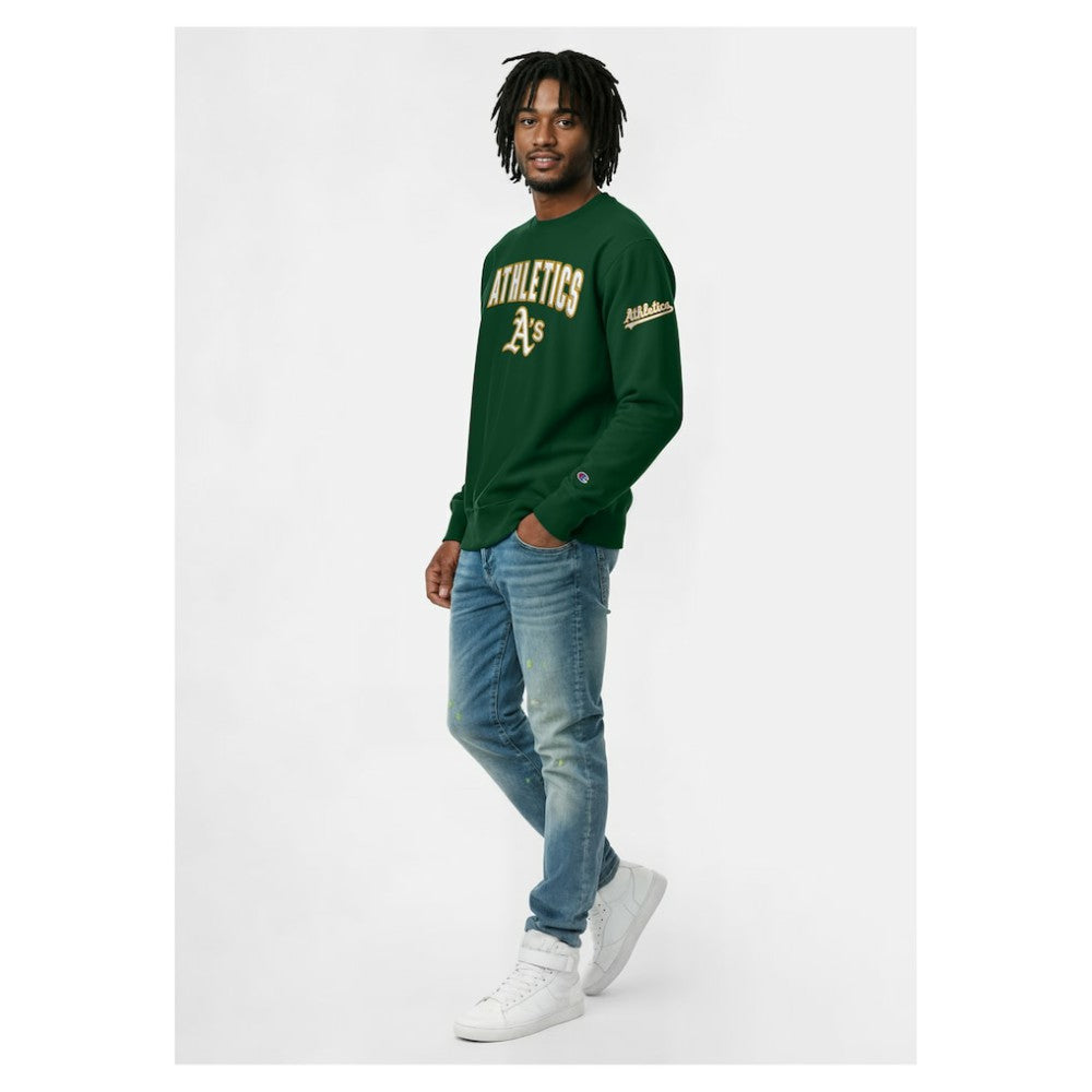 Athletics Champion Reverse Weave Chenille Sweatshirt - MLB Sweatshirts