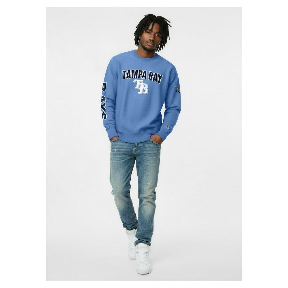 Tampa Bay Rays Champion Reverse Weave Chenille Sweatshirt - MLB Sweatshirts