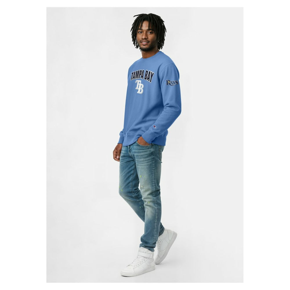 Tampa Bay Rays Champion Reverse Weave Chenille Sweatshirt - MLB Sweatshirts