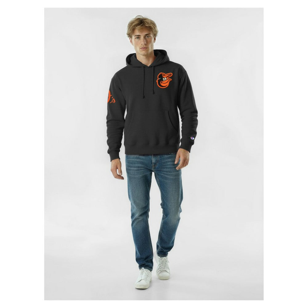 Baltimore Orioles Champion Reverse Weave Chenille Hoodie - MLB Hoodies