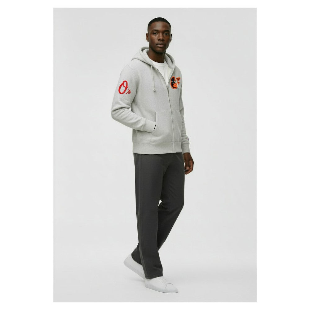 Baltimore Orioles Champion Reverse Weave Chenille Full-Zip Hoodie - MLB Hoodies