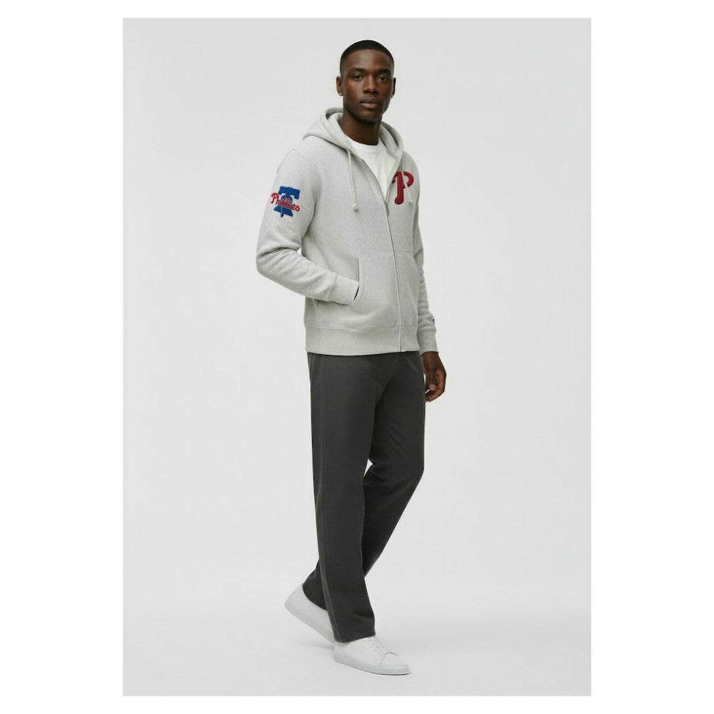 Philadelphia Phillies Champion Reverse Weave Chenille Full-Zip Hoodie - MLB Hoodies