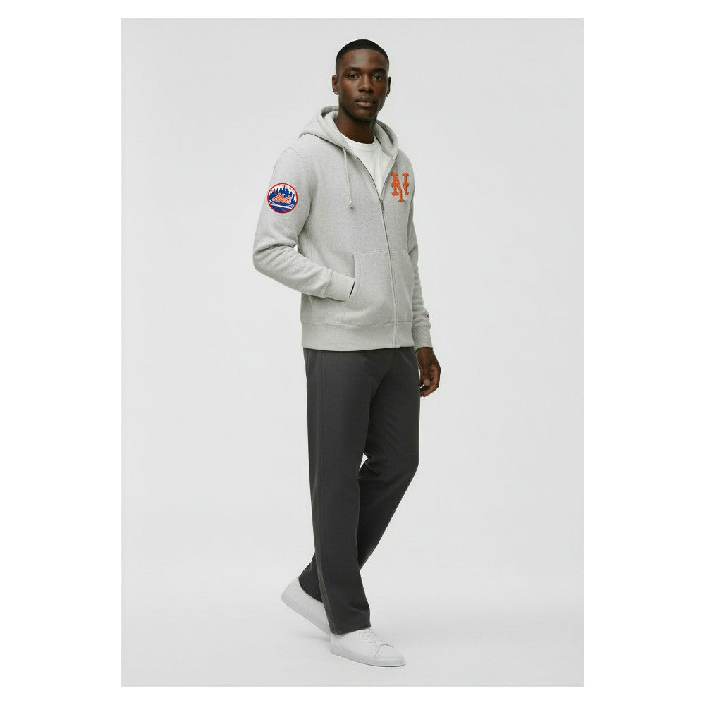 New York Mets Champion Reverse Weave Chenille Full-Zip Hoodie - MLB Hoodies