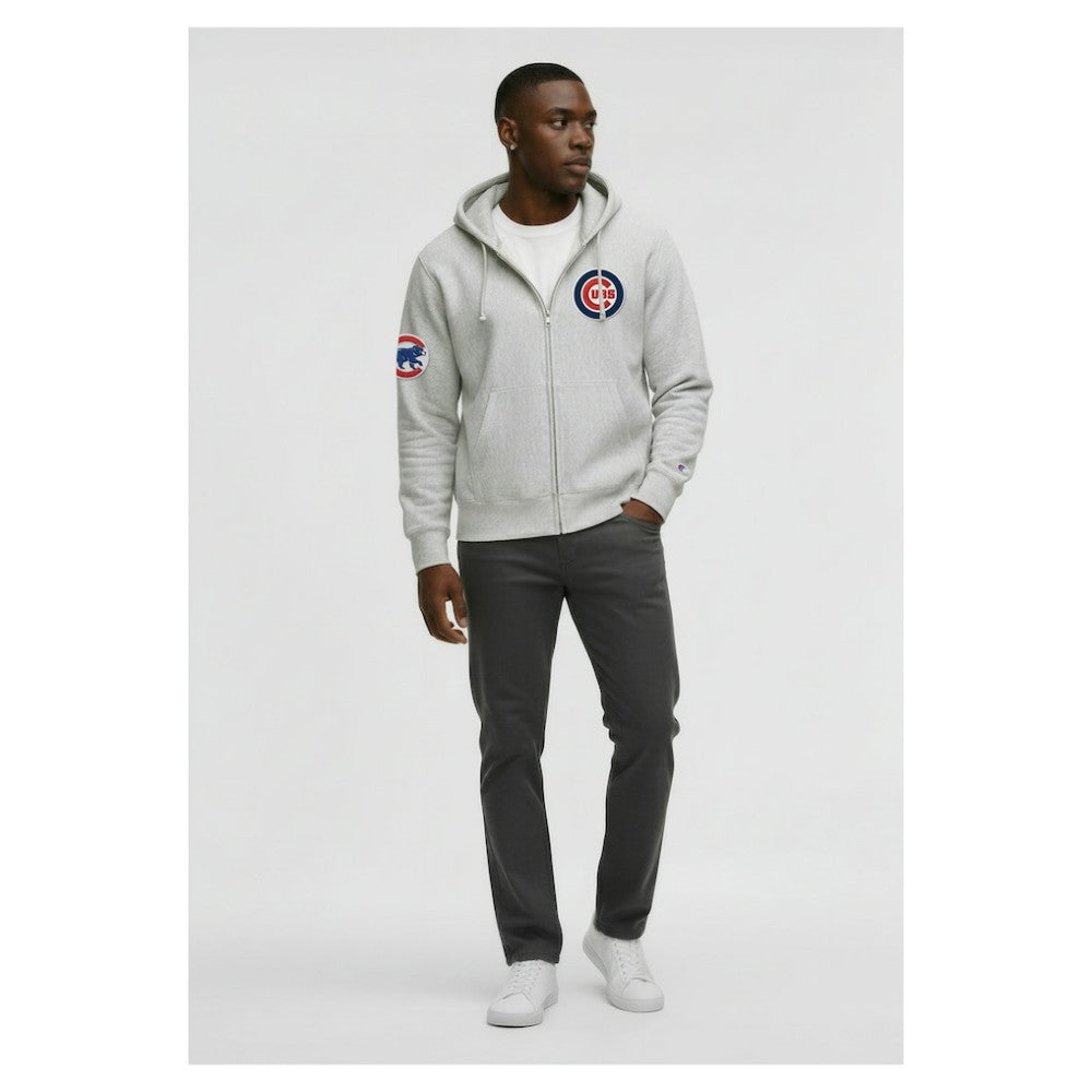 Chicago Cubs Champion Reverse Weave Chenille Full-Zip Hoodie - MLB Hoodies