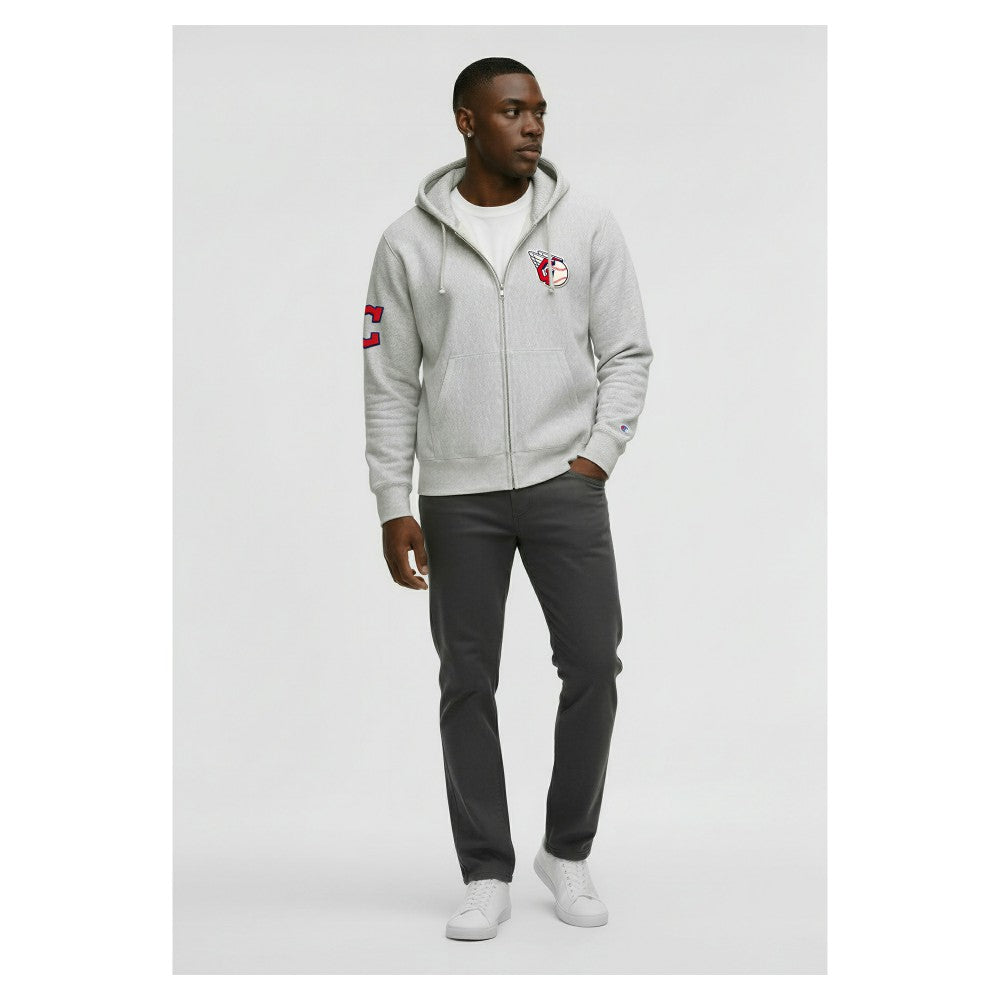 Cleveland Guardians Champion Reverse Weave Chenille Full-Zip Hoodie - MLB Hoodies