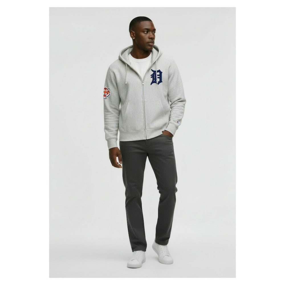 Detroit Tigers Champion Reverse Weave Chenille Full-Zip Hoodie - MLB Hoodies