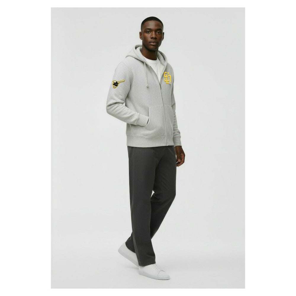 San Diego Padres Champion Reverse Weave Chenille Full-Zip Hoodie - MLB Hoodies