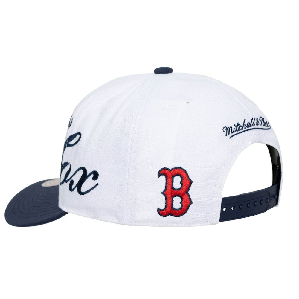 Boston Red Sox Mitchell & Ness Unisex XL Script Pro Crown Snapback Hat - MLB Hats