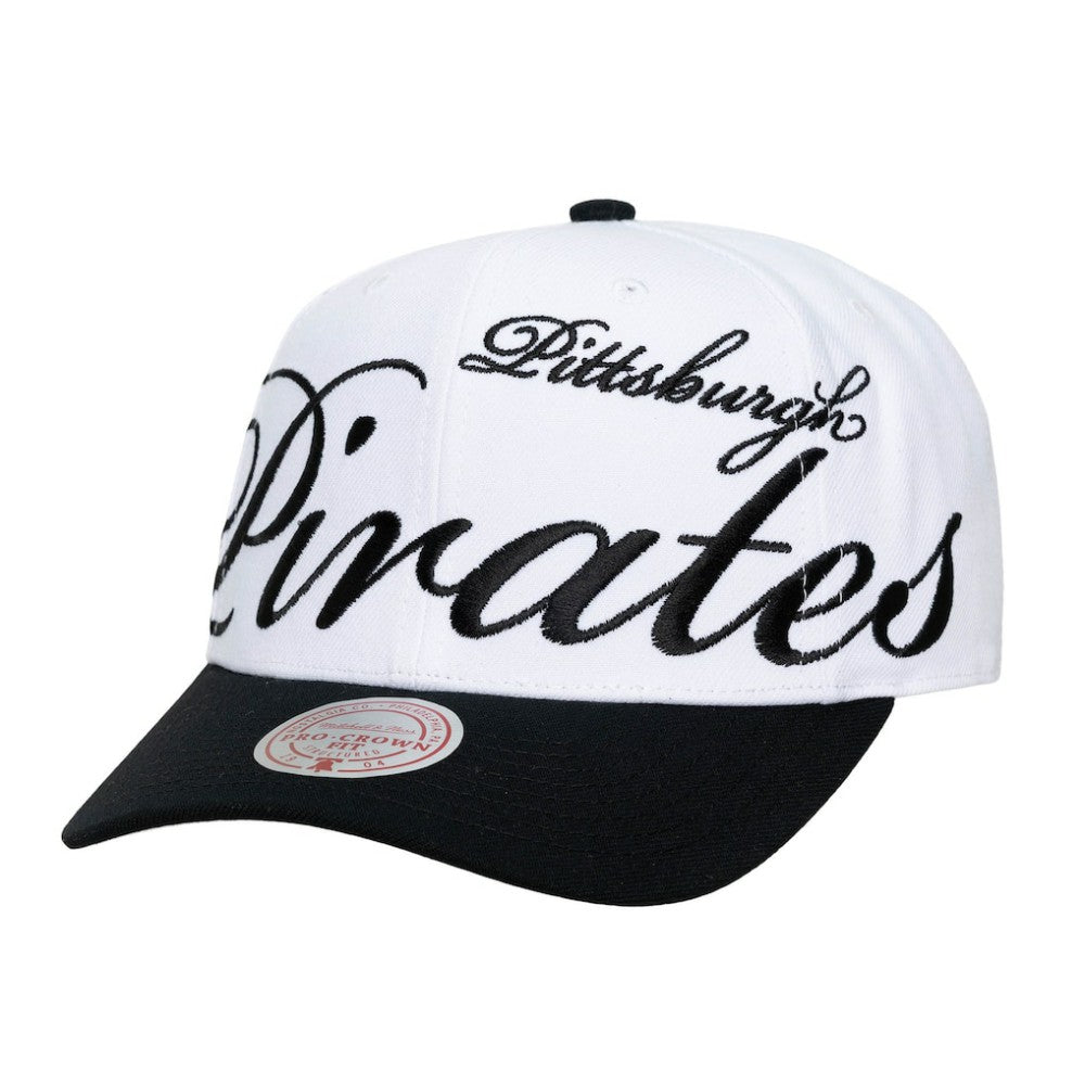 Pittsburgh Pirates Mitchell & Ness Unisex XL Script Pro Crown Adjustable Hat - MLB Hats