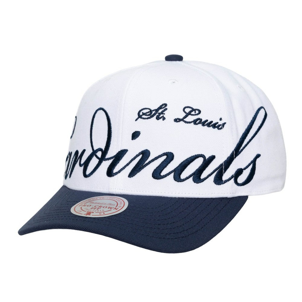 St. Louis Cardinals Mitchell & Ness Unisex XL Script Pro Crown Adjustable Hat - MLB Hats
