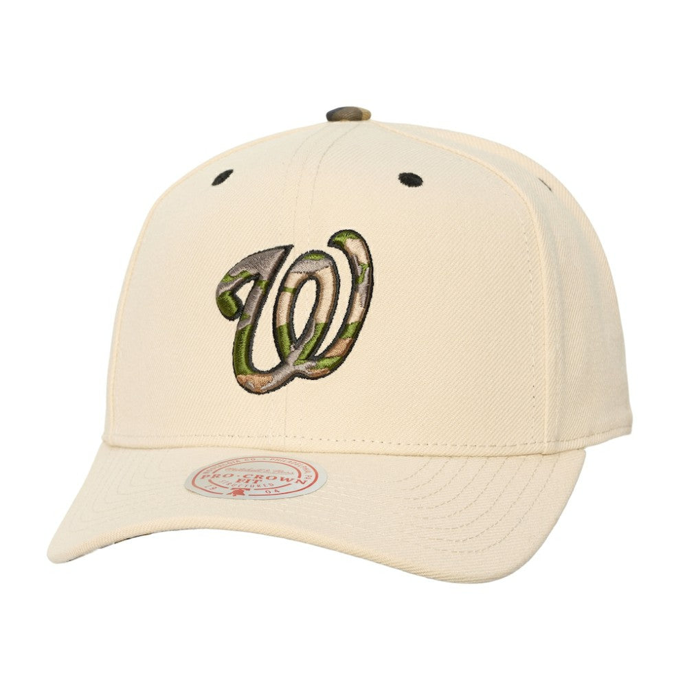 Washington Nationals Mitchell & Ness Unisex Camo Logo Pro Crown Snapback Hat - MLB Hats