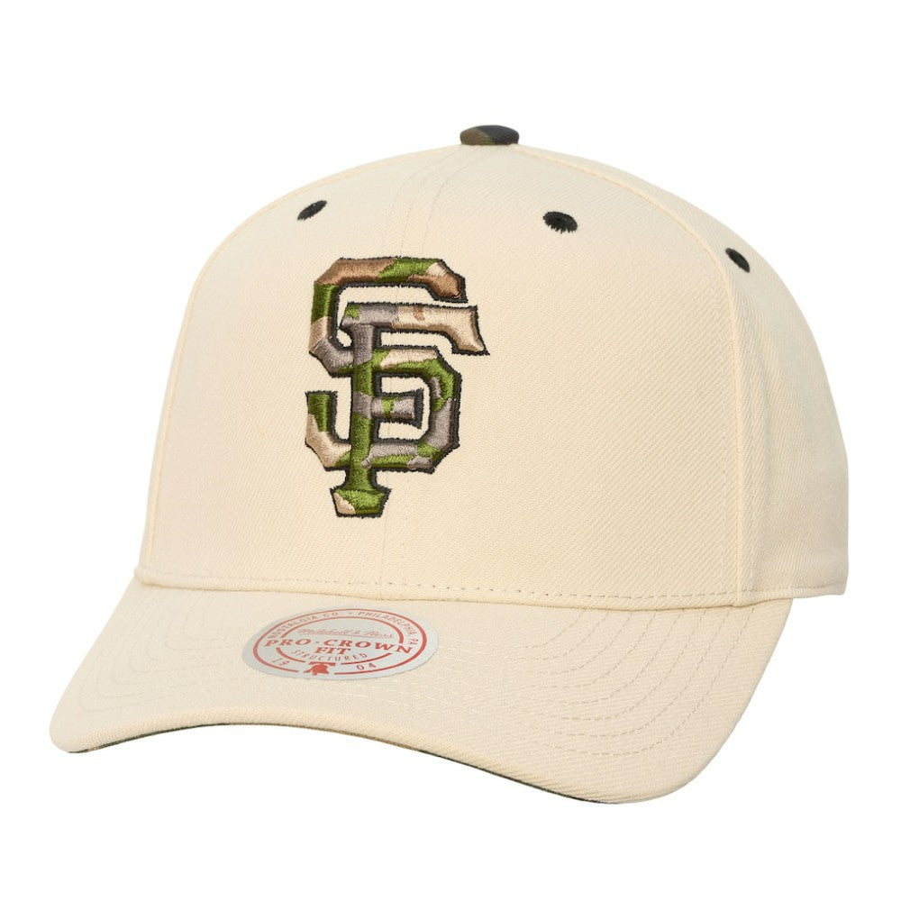 San Francisco Giants Mitchell & Ness Unisex Camo Logo Pro Crown Snapback Hat - MLB Hats
