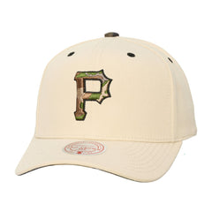 Pittsburgh Pirates Mitchell & Ness Unisex Camo Logo Pro Crown Snapback Hat - MLB Hats