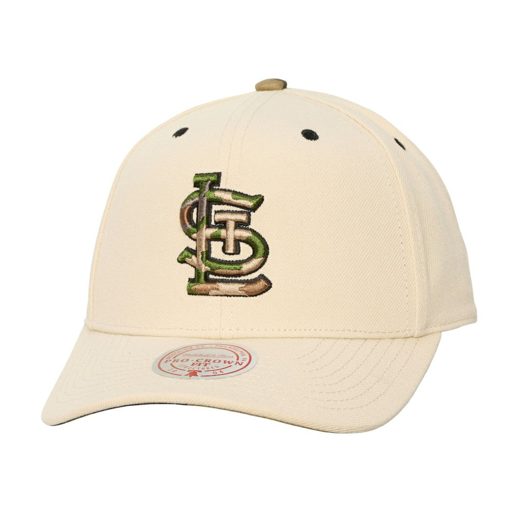 St. Louis Cardinals Mitchell & Ness Unisex Camo Logo Pro Crown Snapback Hat - MLB Hats