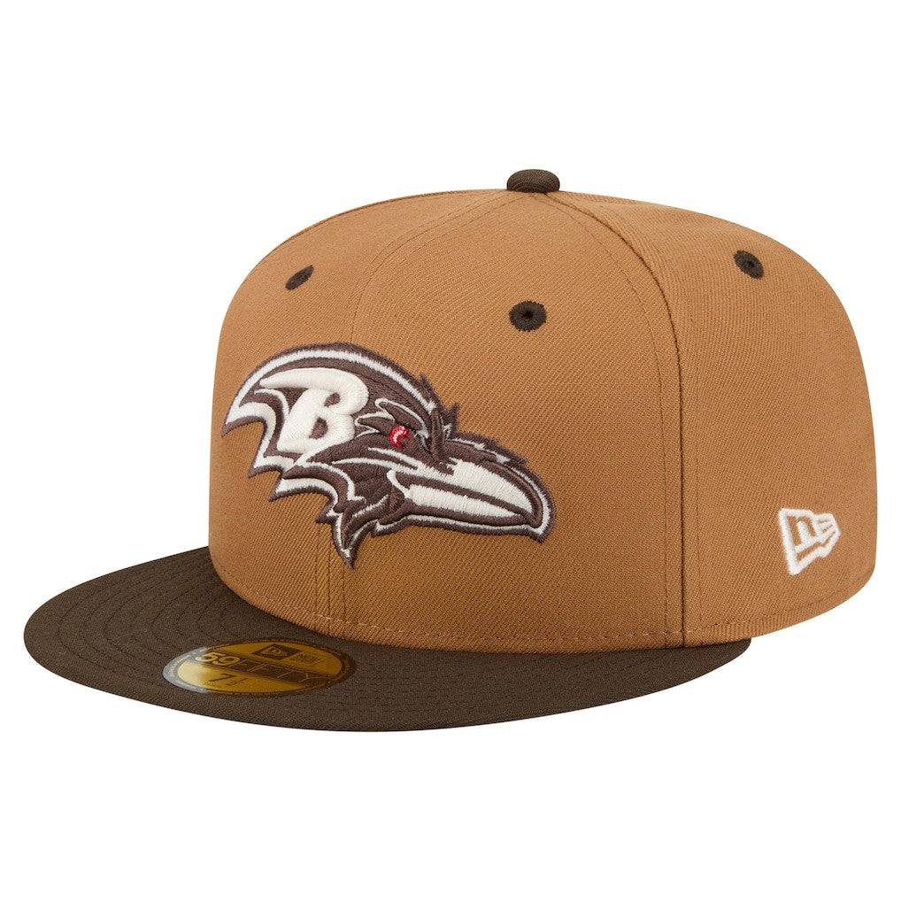 Baltimore Ravens Two-Tone Walnut 59FIFTY Fitted Hat | NFL Sale