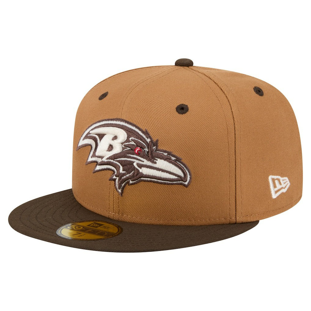 Baltimore Ravens Two-Tone Walnut 59FIFTY Fitted Hat | NFL Sale