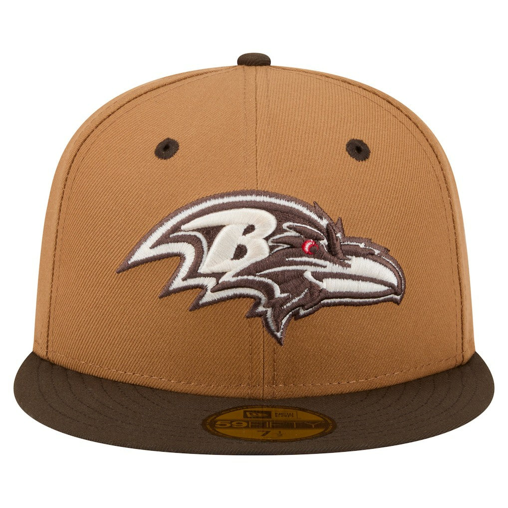 Baltimore Ravens Two-Tone Walnut 59FIFTY Fitted Hat | NFL Sale
