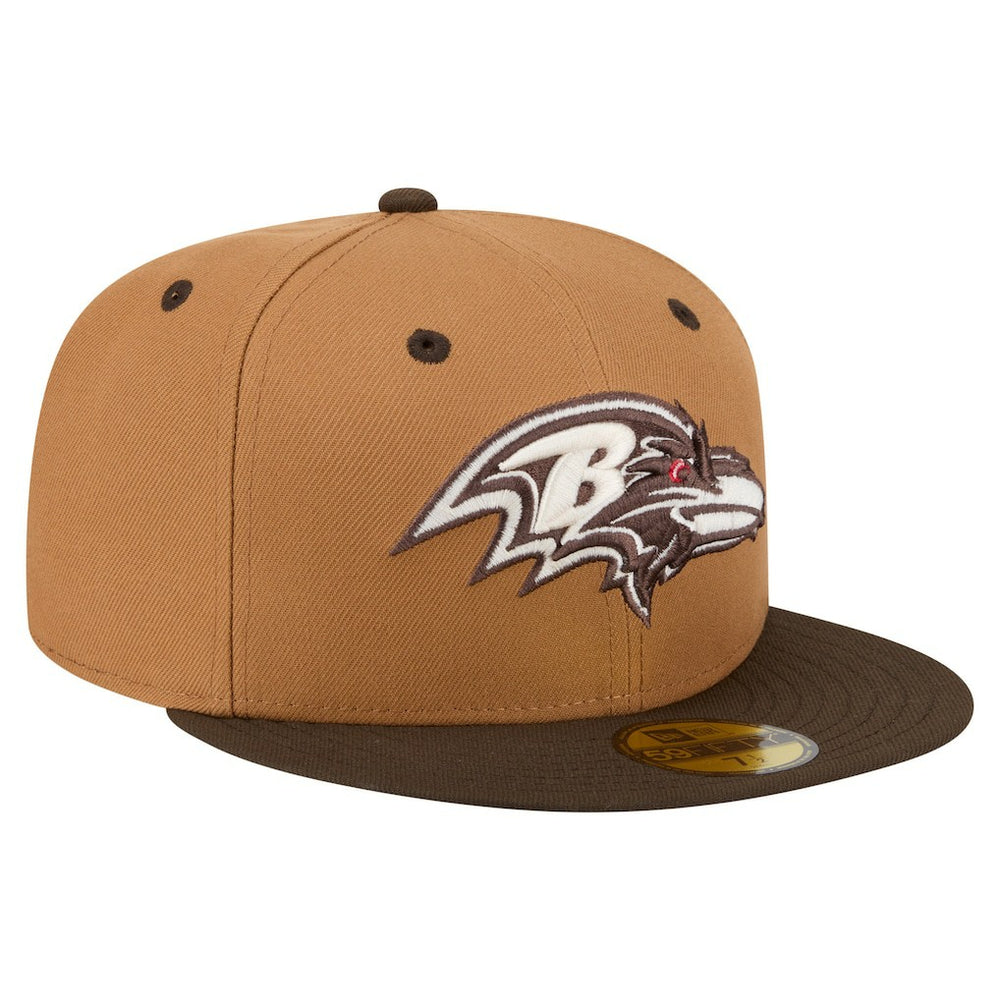 Baltimore Ravens Two-Tone Walnut 59FIFTY Fitted Hat | NFL Sale