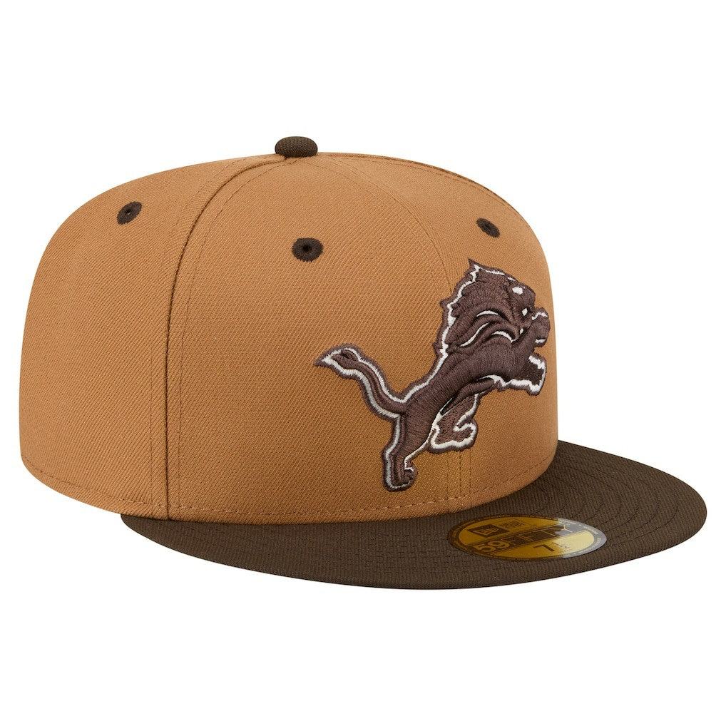 Detroit Lions Two-Tone Walnut 59FIFTY Fitted Hat | NFL Hot
