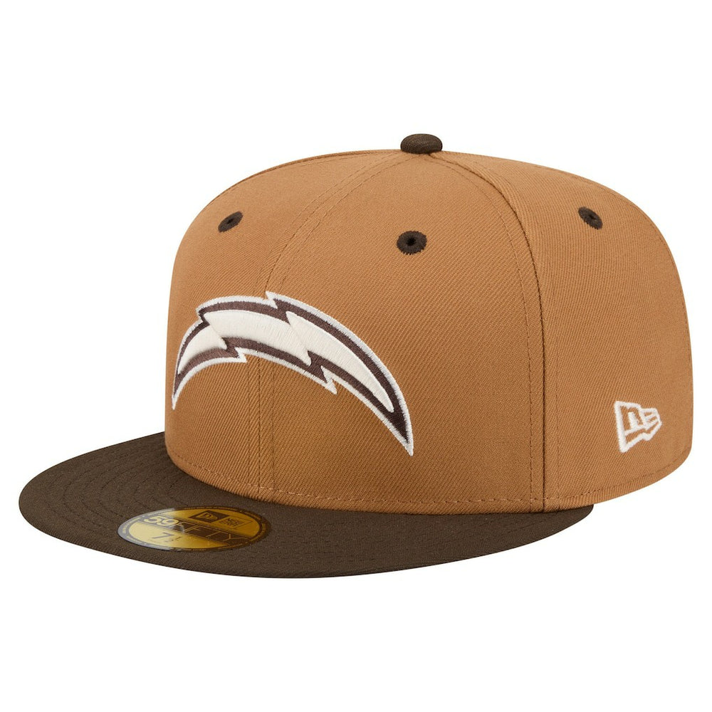 Los Angeles Chargers Two-Tone Walnut 59FIFTY Fitted Hat | NFL Outlet