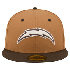 Los Angeles Chargers Two-Tone Walnut 59FIFTY Fitted Hat | NFL Outlet