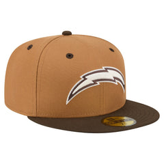 Los Angeles Chargers Two-Tone Walnut 59FIFTY Fitted Hat | NFL Outlet