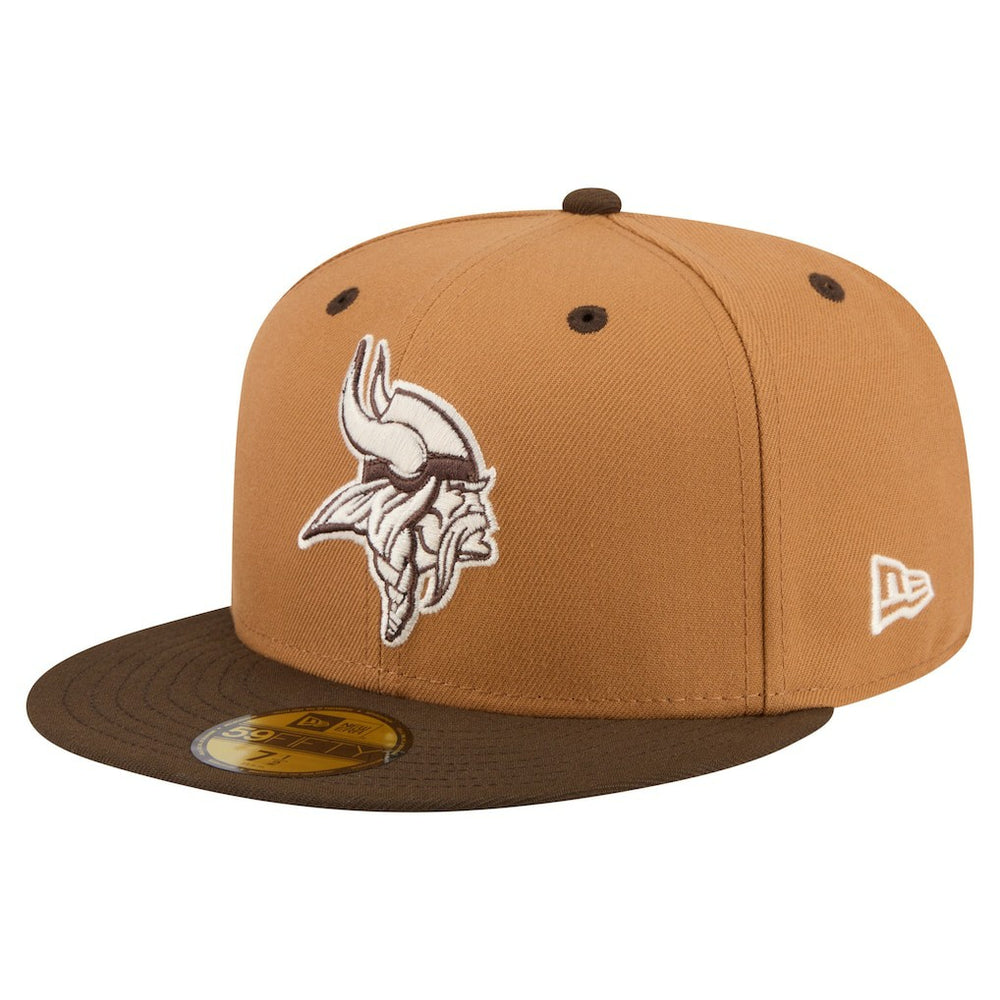 Minnesota Vikings Two-Tone Walnut 59FIFTY Fitted Hat | NFL Hot