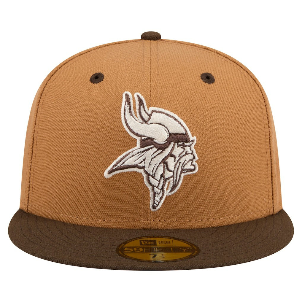 Minnesota Vikings Two-Tone Walnut 59FIFTY Fitted Hat | NFL Hot