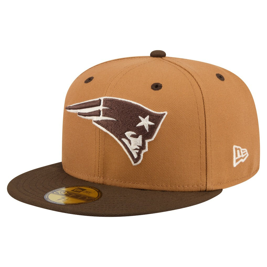 New England Patriots Two-Tone Walnut 59FIFTY Fitted Hat | NFL Outlet