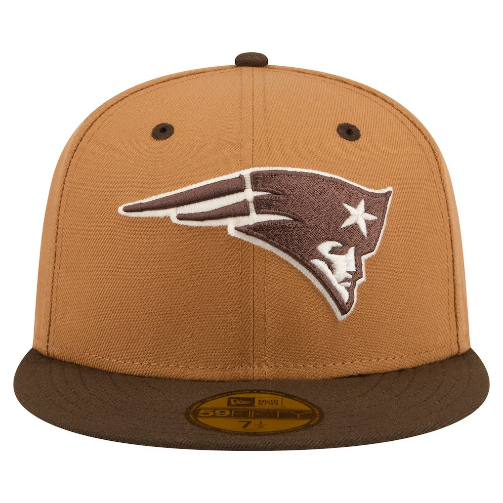 New England Patriots Two-Tone Walnut 59FIFTY Fitted Hat | NFL Outlet