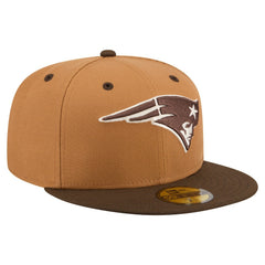 New England Patriots Two-Tone Walnut 59FIFTY Fitted Hat | NFL Outlet