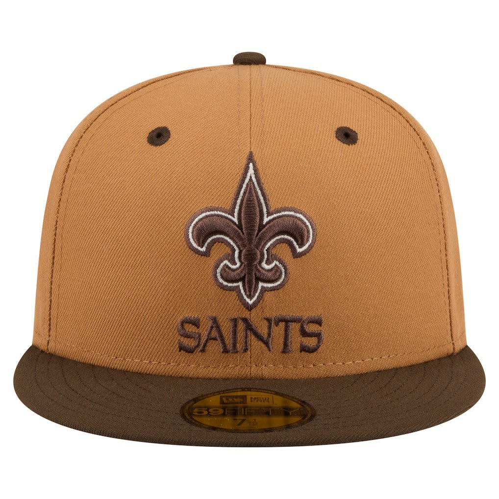 New Orleans Saints Two-Tone Walnut 59FIFTY Fitted Hat | NFL Near me