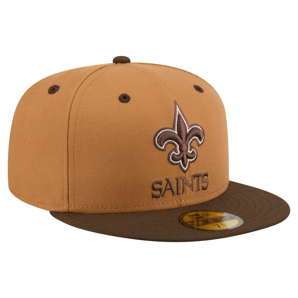 New Orleans Saints Two-Tone Walnut 59FIFTY Fitted Hat | NFL Near me