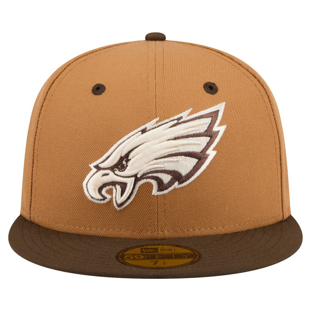 Philadelphia Eagles Two-Tone Walnut 59FIFTY Fitted Hat | NFL New