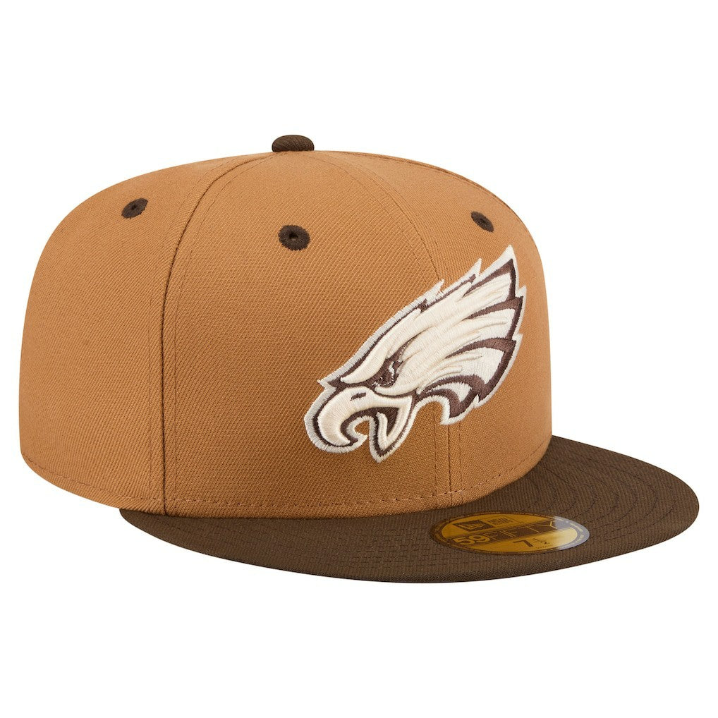 Philadelphia Eagles Two-Tone Walnut 59FIFTY Fitted Hat | NFL New