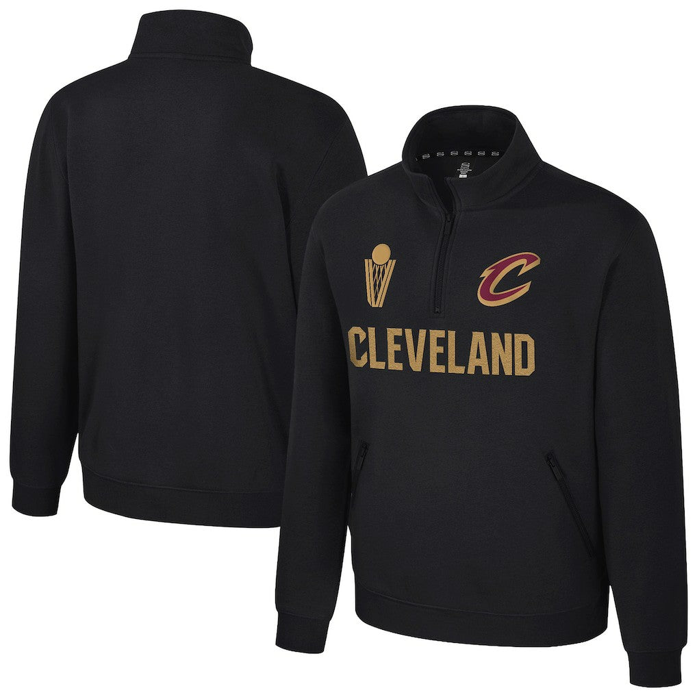 Black Cleveland Cavaliers Stadium Essentials Unisex First Team Trainer Quarter-Zip Pullover sale | NBA