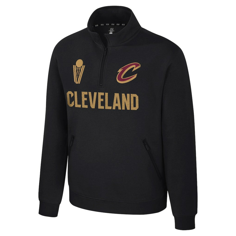 Black Cleveland Cavaliers Stadium Essentials Unisex First Team Trainer Quarter-Zip Pullover sale | NBA