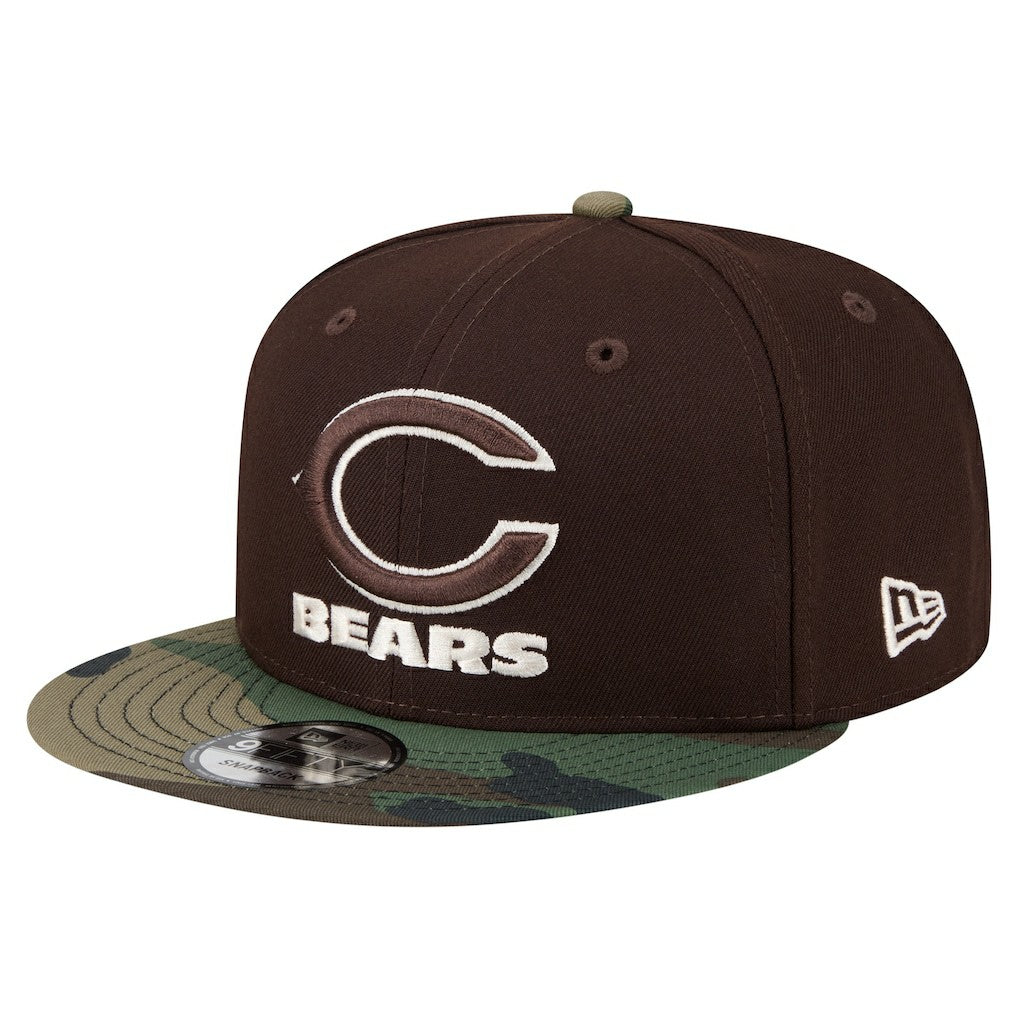 Chicago Bears Adult Burnt Wood Camo 9FIFTY Snapback Hat | NFL New