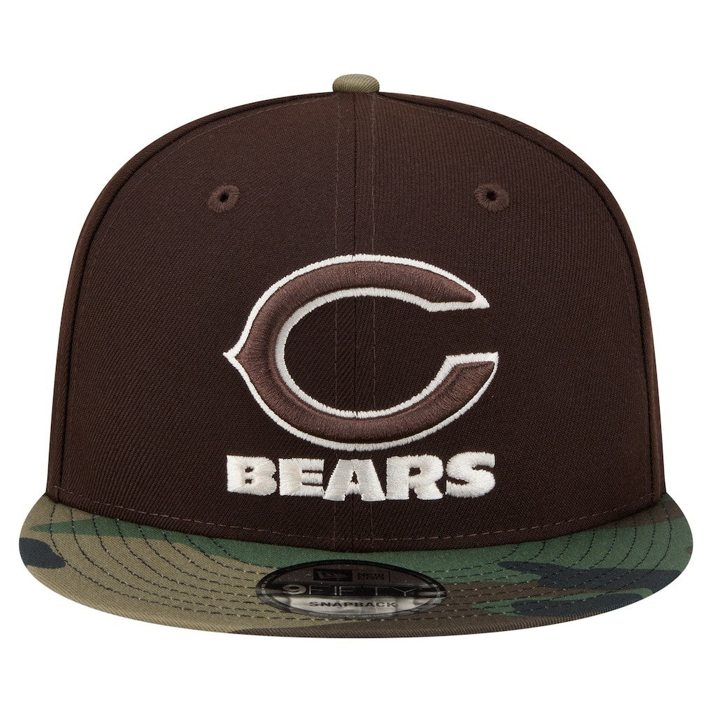 Chicago Bears Adult Burnt Wood Camo 9FIFTY Snapback Hat | NFL New