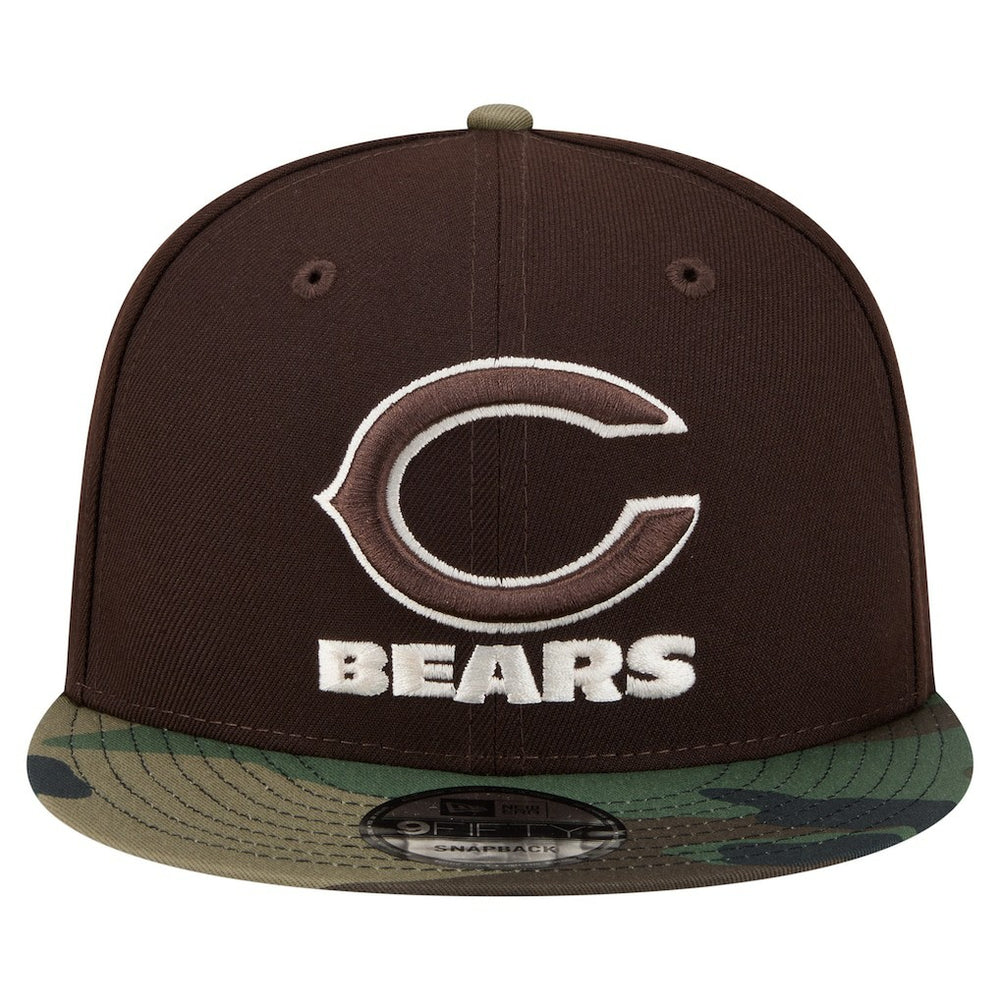 Chicago Bears Adult Burnt Wood Camo 9FIFTY Snapback Hat | NFL New