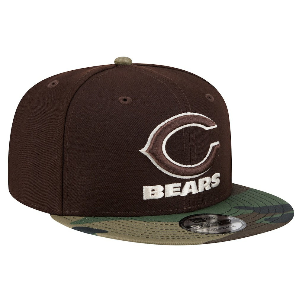 Chicago Bears Adult Burnt Wood Camo 9FIFTY Snapback Hat | NFL New