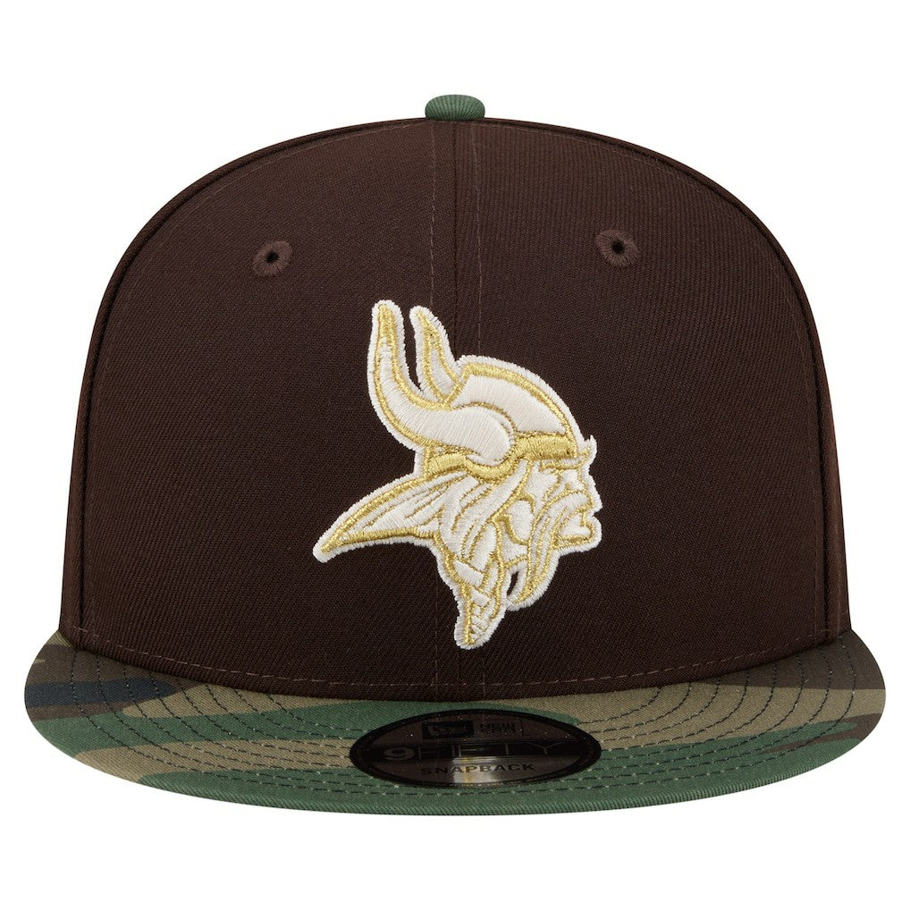 Minnesota Vikings Adult Burnt Wood Camo 9FIFTY Snapback Hat | NFL On sale