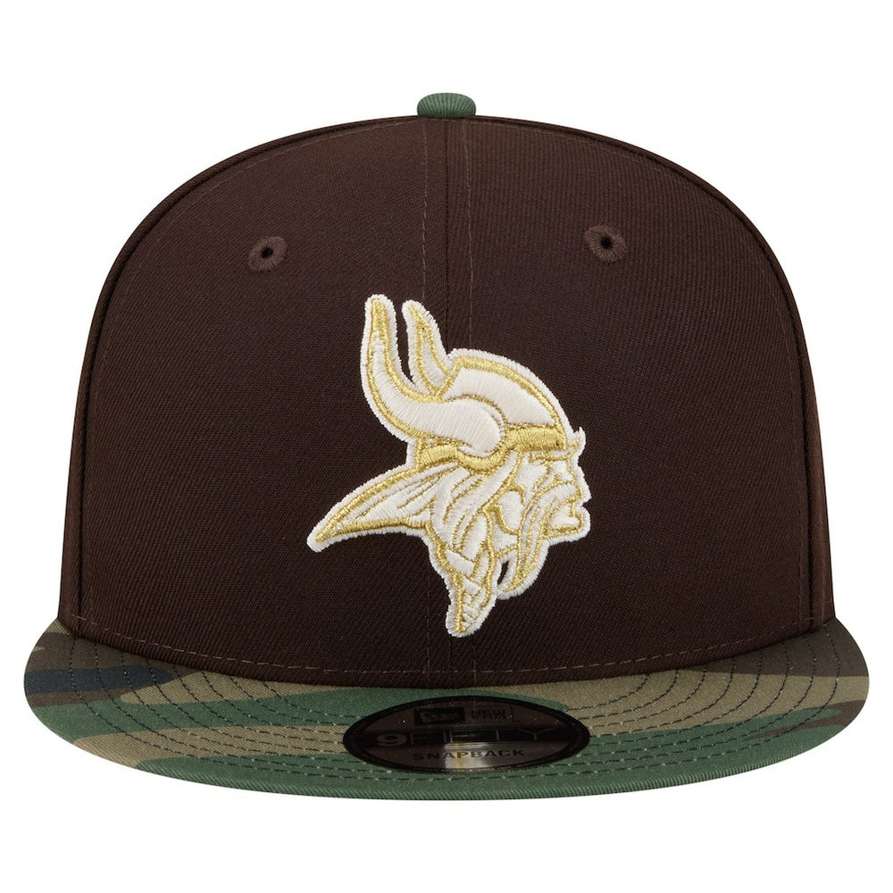 Minnesota Vikings Adult Burnt Wood Camo 9FIFTY Snapback Hat | NFL On sale