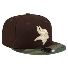 Minnesota Vikings Adult Burnt Wood Camo 9FIFTY Snapback Hat | NFL On sale